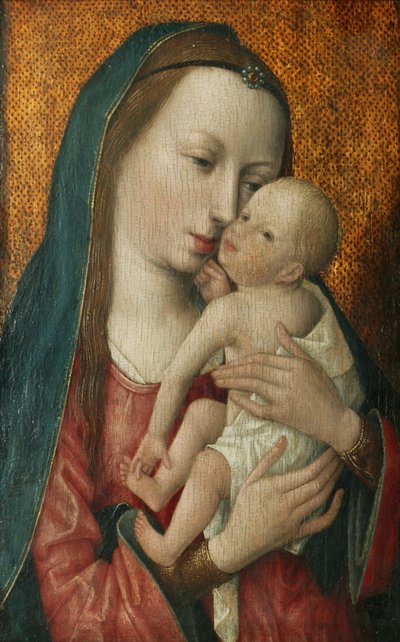 Neitsyt ja lapsi, n. 1475-1500 (öljy paneelille) tekijältä Master of the Magdalen Legend