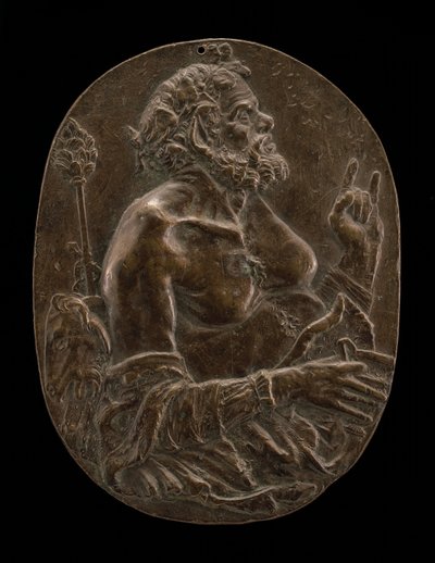 Satyr, 1400-luvun loppu tai 1500-luvun alku. tekijältä Master of the Martelli Mirror