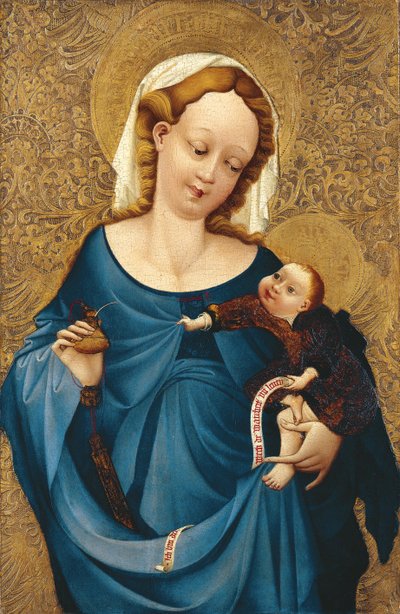 Madonna mustesäiliön kanssa, noin 1430 tekijältä Master of the Middle Rhine