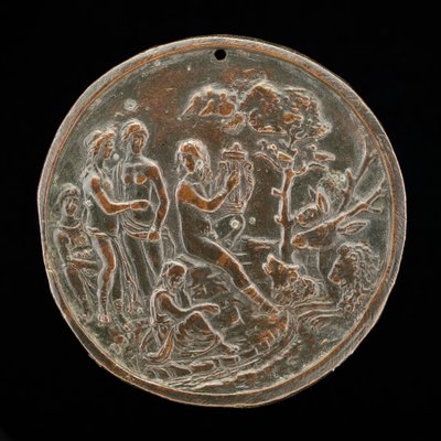 Orpheus leikkii eläimille, 1400-luvun viimeinen neljännes. tekijältä Master of the Orpheus Legend
