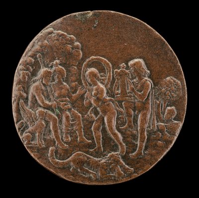 Orpheus ja Eurydike Ennen Plutoa ja Proserpiinia, 1400-luvun viimeinen neljännes. tekijältä Master of the Orpheus Legend