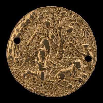 Pyhä Hieronymus erämaassa, n. 1500. tekijältä Master of the Passion of Christ