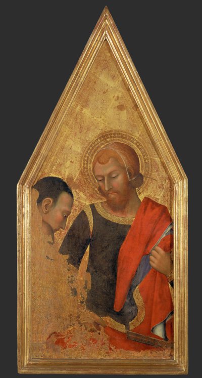 Saint Martin of Tours jakaa takkinsa. Kääntöpuoli ... tekijältä Master of the Rebel Angels