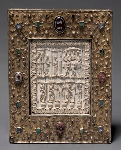 Kirjan muotoinen pyhäinjäännös, n. 1000 tekijältä Master of the Registrum Gregorii