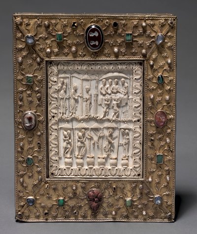 Kirjan muotoinen pyhäinjäännös, n. 1000. tekijältä Master of the Registrum Gregorii
