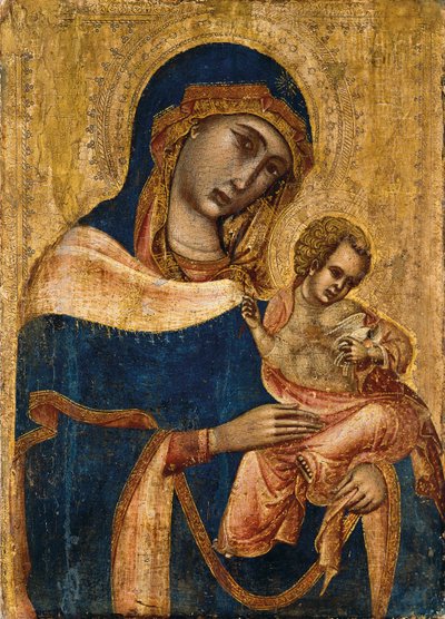 Madonna ja lapsi, 1300-luvun toinen neljännes tekijältä Master of the Sterbini Diptych