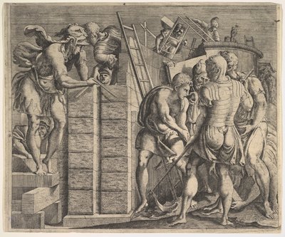 Cadmus perustaja Thebes, n. 1543-44. tekijältä Master of the Story of Cadmus