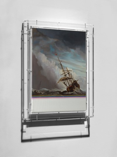Expiration Painting, Galleon, 2016 (Öljy kankaalle, puu, perspex) tekijältä Mat Collishaw