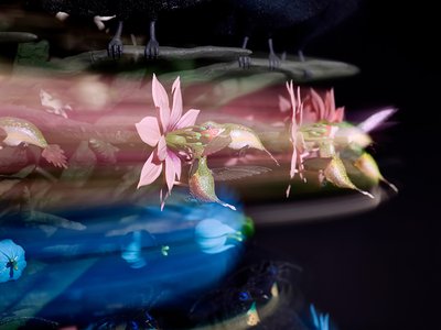 The Centrifugal Soul, 2016 (akryyli, alumiini, teräs, LED-valot, moottori, elektroniset piirit, hartsi ja maali). tekijältä Mat Collishaw