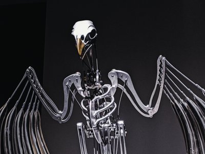 The Nerve Rack, 2019 (Asetaali, akryyli, alumiini, messinki, sähköpiiri, maali, PVC, hartsi, servomoottorit, teräs) tekijältä Mat Collishaw