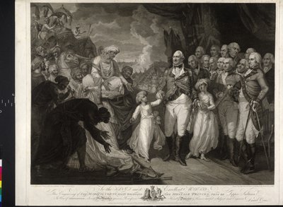 Maquris Cornwallis kahden intialaisen prinssin kanssa tekijältä Mather Brown