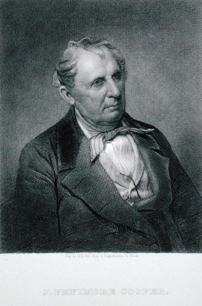 James Fenimore Cooper (1789-1851), kaiverrus Henry Bryan Hall (1808-84) dagerrotypian (kaiverrus) jälkeen tekijältä Mathew (after) Brady