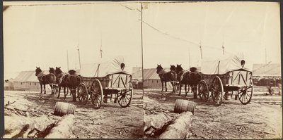 Armeijan kuorma-auto matkalla City Pointin huoltovarastoon hakemaan tarvikkeita tekijältä Mathew B. Brady