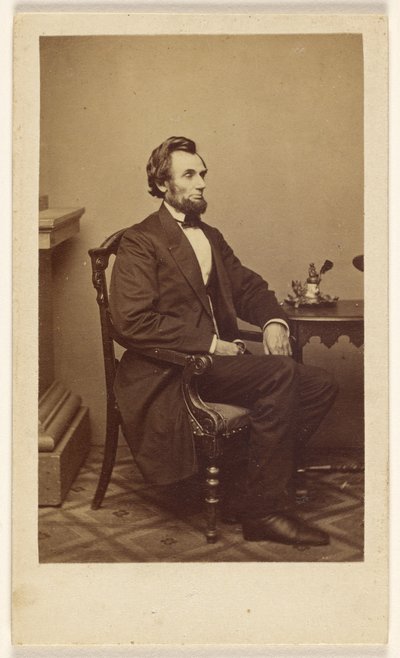 Presidentti Abraham Lincoln, Washington, D.C. tekijältä Mathew B. Brady