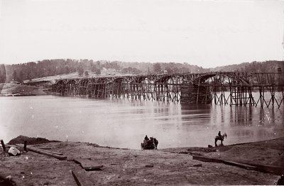 Silta Tennessee-joen yli Chattanoogassa, n. 1864. tekijältä Mathew Brady