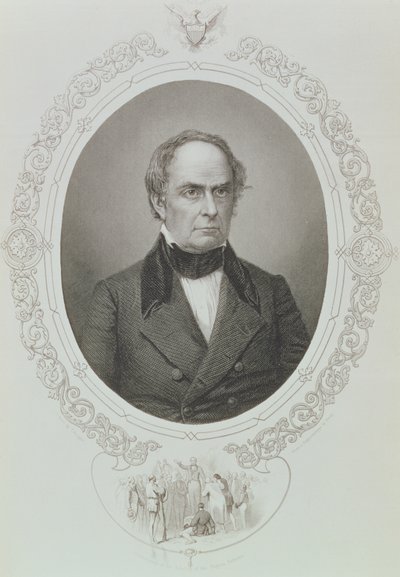 Daniel Webster, "The History of the United States", voi. II, Charles Mackay, kaivertanut T. Knight daguerrotyypistä (kaiverrus) tekijältä Mathew B. Brady