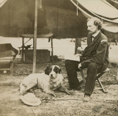 Kenraali Custer (1839-76) päämajassaan, n. 1864 tekijältä Mathew B. Brady