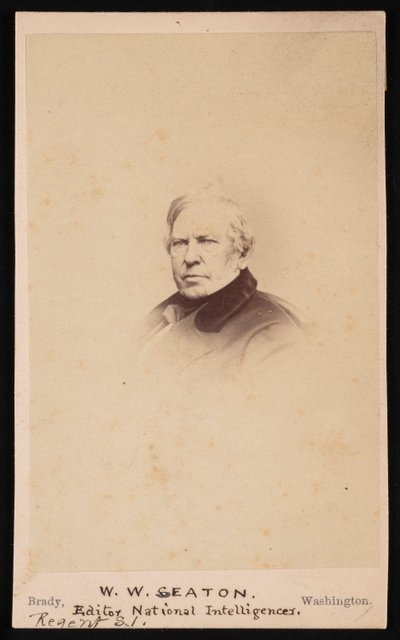 William Winston Seatonin muotokuva 1785-1866, ennen vuotta 1866. tekijältä Mathew Brady
