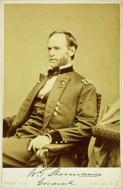 Muotokuva William Tecumseh Shermanista tekijältä Mathew B. Brady