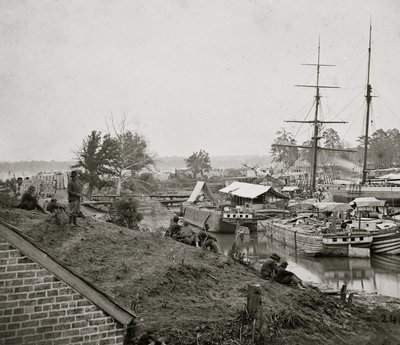 Valkoisen talon maihinnousu Pamunkeylla, 1862 tekijältä Mathew B. Brady
