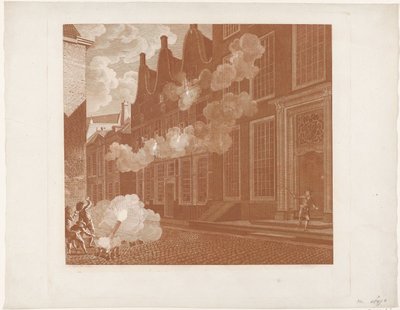 Lucas van Steveninckin talon pommitukset, 1787 tekijältä Mathias de Sallieth