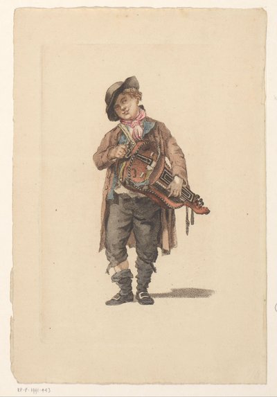 hurdy-gurdy pelaaja tekijältä Mathias de Sallieth