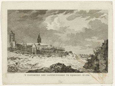 Lapin tornin romahtaminen Nijmegenissä, 1784 Lapin tornin romahtaminen Nijmegenissä. Vuonna 1784 (otsikko esineessä) tekijältä Mathias de Sallieth