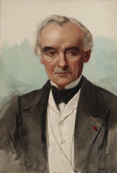 Muotokuva kirjailijasta Prosper Mérimée 1803-1870, 1869. tekijältä Mathilde Bonaparte