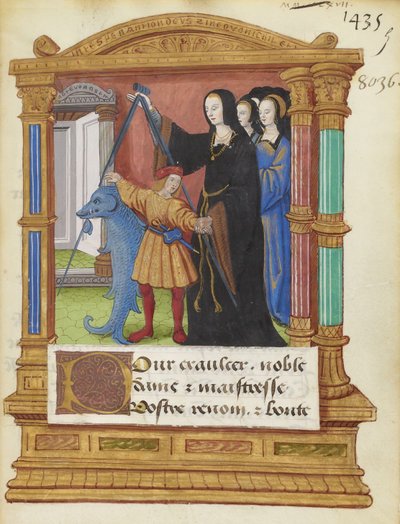 BNF Fr2285 f5r - Delfiinikompassi tekijältä Maitre de Philippe de Gueldre