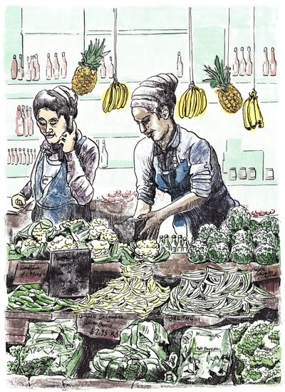 Borough Veg 2, 2013 (tussi paperille) tekijältä Matt Bannister