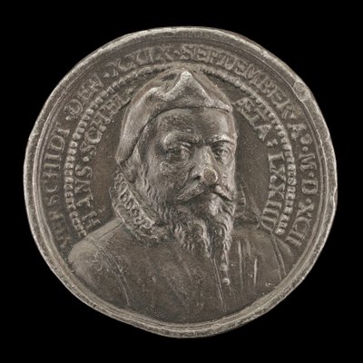 Hans Schel, 1518-1592, Nürnbergin patriisilainen [kääntöpuoli], 1592. tekijältä Matthäus Carl