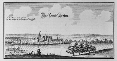 Beesen (1820 yhdistyminen Laublingenin kanssa Beesenlaublingeniksi, nykyään osa Könnernin kaupunkia, Sachsen-Anhalt, Saksa). tekijältä Matthaus Merian