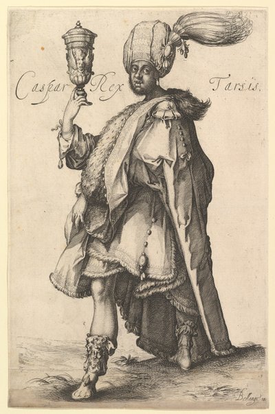 Caspar, Jacques Bellangen Three Magi -sarjan jälkeen, n. 1615. tekijältä Matthaus Merian
