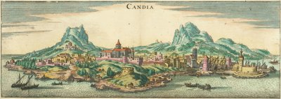 Heraklion - Candia, Corphu (rajattu) tekijältä Matthaus Merian