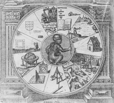 Etukappale Robert Fluddin jättiläisestä kosmisesta historiasta tekijältä Matthaus the Elder Merian