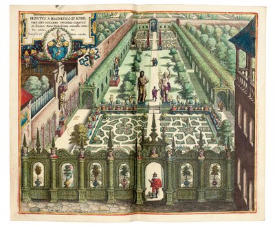 Johan Schwindenin puutarha tekijältä Matthaus the Elder Merian