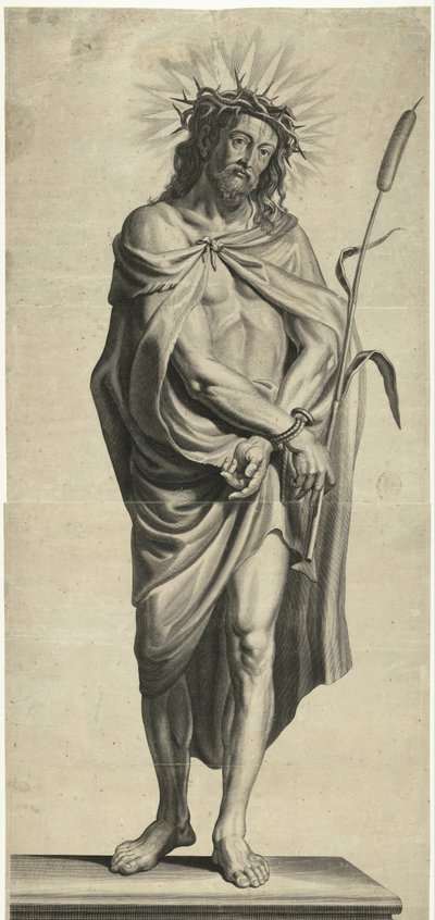 Ecce Homo Sarjat Ecce Homo, Kristus ristiinnaulittu, Neitsyt Maria ja Johannes Evankelista (sarjan nimi) tekijältä Mattheus Borrekens