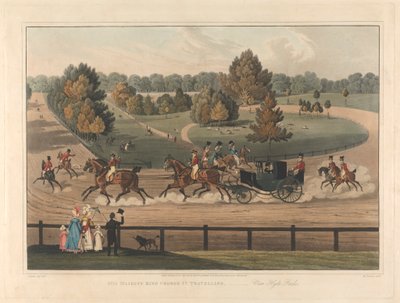 Valmennus: Hänen Majesteettinsa kuningas George IV. Matkustaminen - Näytä Hyde Park. tekijältä Matthew Dubourg