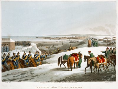 "Liittolaiset ennen Dantzicia talvella", 1818 tekijältä Matthew Dubourg
