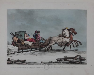 Talvivenäläinen matkavaunu, 1810-luku tekijältä Matthew Dubourg