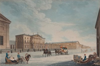 Näkymä Imperial Bankista ja Pietarin kaupoista, 1815 tekijältä Matthew Dubourg