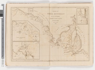 Terra Australiksen kartta, etelärannikko, lehti III tekijältä Matthew Flinders