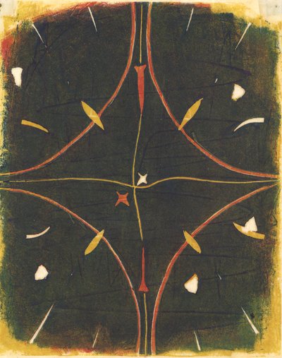 Mandala Débordé, 2012 (linoleikkaus) tekijältä Matthew Hilton