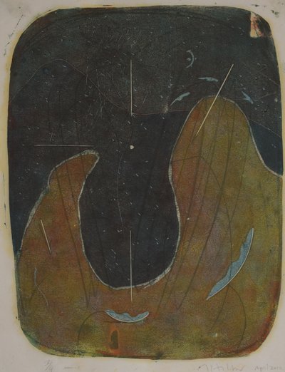 tabla kolme, 2020 (linoleikkaus) tekijältä Matthew Hilton