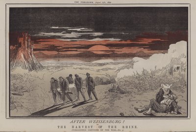 Weissenburgin jälkeen! tai Reinin sato (väri litho) tekijältä Matthew
