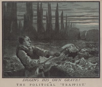 Kaivaa omaa hautaansa! tai, poliittinen trappisti (väri litho) tekijältä Matthew