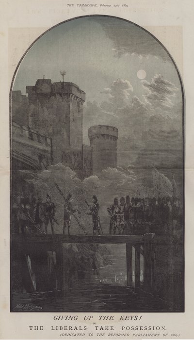Luovutetaan avaimet! tai liberaalit ottavat haltuunsa (väri litho) tekijältä Matthew