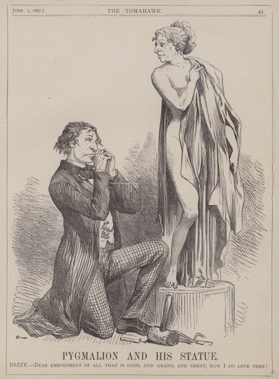 Pygmalion ja hänen patsaansa (väri litho) tekijältä Matthew