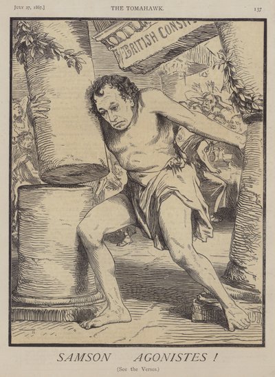 Samson Agonistes (väri litho) tekijältä Matthew