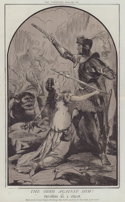Todennäköisyys Häntä vastaan! tai Pilliin luottaminen (väri litho) tekijältä Matthew